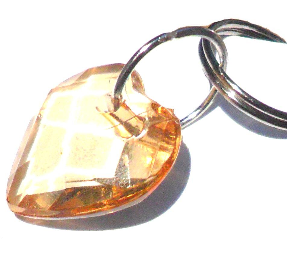 SALE Amber Heart Charms