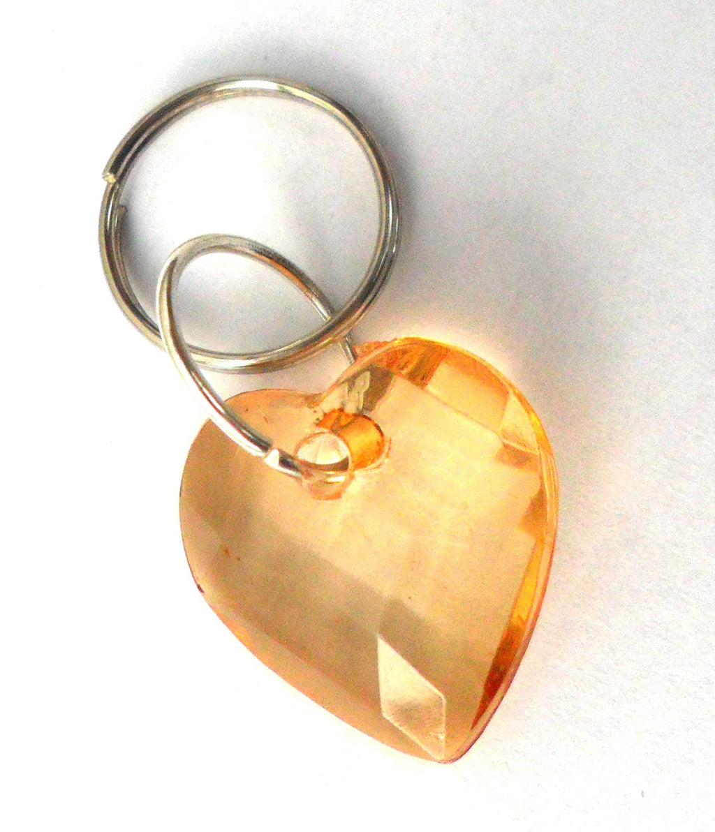 SALE Amber Heart Charms