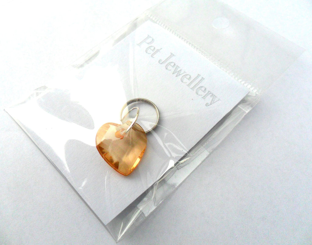 SALE Amber Heart Charms